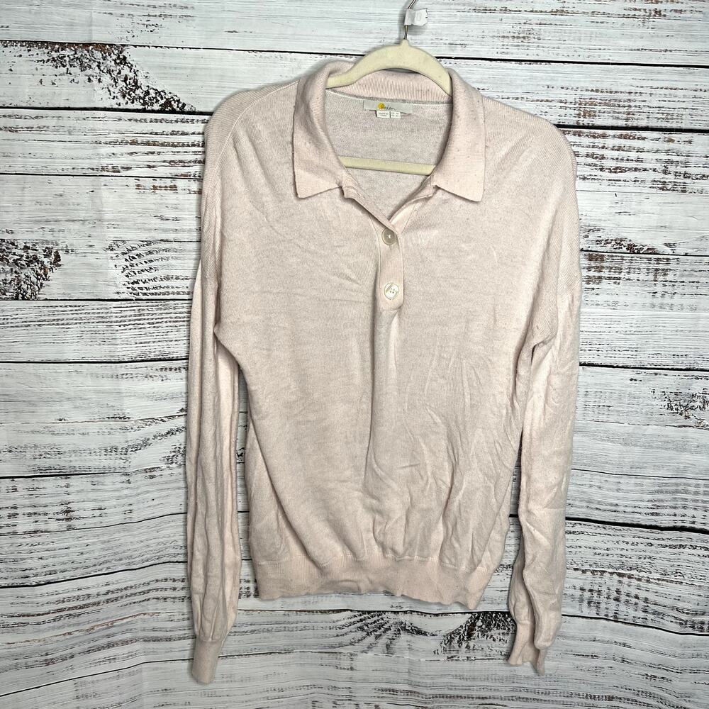 Boden Winchilsea Collared Jumper Milkshake Light Pink Barbie Core Cashmere 6 - Picture 2 of 4